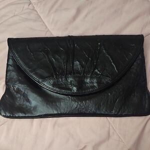 Lauren Merkin Black Leather Clutch Very Much Loved